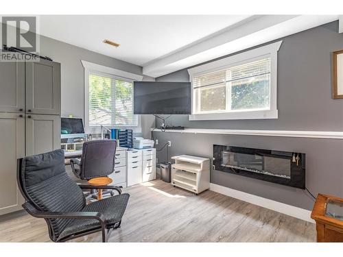 574 Gowen Place, Kelowna, BC - Indoor Photo Showing Office With Fireplace