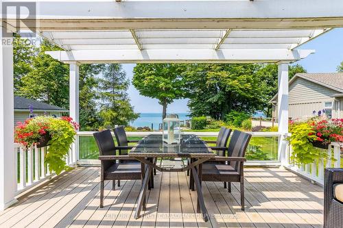 Sprawling Multi-Level Deck with Pergola Accent. - 73157 Harris Avenue, Bluewater (St. Joseph), ON - Outdoor With Deck Patio Veranda With Exterior