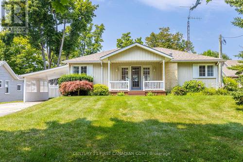 Aluminum Siding, Carport. - 73157 Harris Avenue, Bluewater (St. Joseph), ON - Outdoor With Deck Patio Veranda With Facade