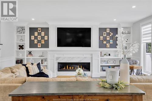 5013 Cremasco, Lasalle, ON - Indoor Photo Showing Living Room With Fireplace