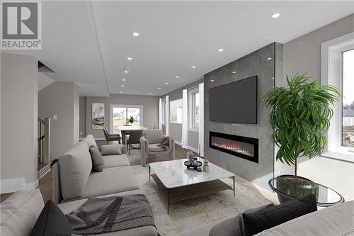 1623 Oxbridge Drive, Cornwall, ON - Indoor Photo Showing Living Room With Fireplace