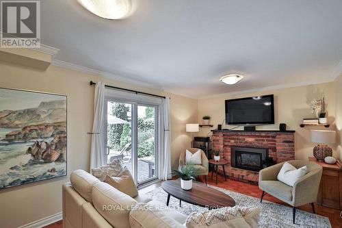 644 Maclaren Drive, Burlington (Roseland), ON - Indoor Photo Showing Living Room With Fireplace