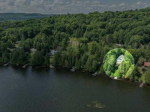 Aerial photo - 376 Ch. Birchwood, Saint-Sauveur, QC - Outdoor With Body Of Water With View