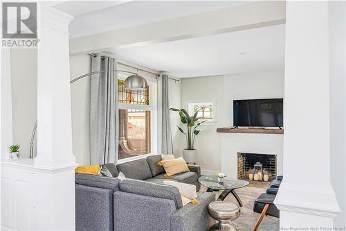 128 Church Street, Moncton, NB - Indoor Photo Showing Living Room With Fireplace