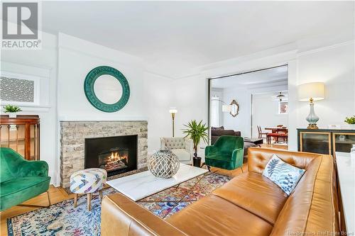 134 Church Street, Moncton, NB - Indoor Photo Showing Living Room With Fireplace