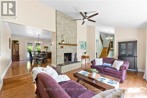 132 Manion Road, Ottawa, ON - Indoor Photo Showing Living Room With Fireplace