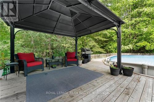 132 Manion Road, Ottawa, ON - Outdoor With Above Ground Pool With Deck Patio Veranda With Exterior