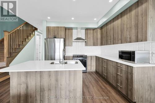 8 Bedrock Drive, Hamilton (Stoney Creek Mountain), ON - Indoor Photo Showing Kitchen With Stainless Steel Kitchen With Double Sink With Upgraded Kitchen