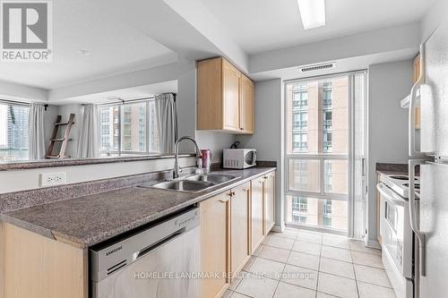 1009 - 28 Olive Avenue, Toronto (Willowdale East), ON - Indoor Photo Showing Kitchen With Double Sink