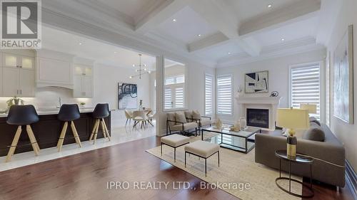 3029 Parsonage Crescent, Oakville, ON - Indoor Photo Showing Living Room With Fireplace