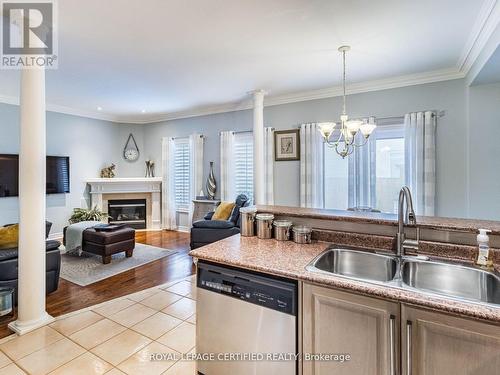 3 Hillpath Crescent, Brampton (Snelgrove), ON - Indoor Photo Showing Kitchen With Fireplace With Double Sink