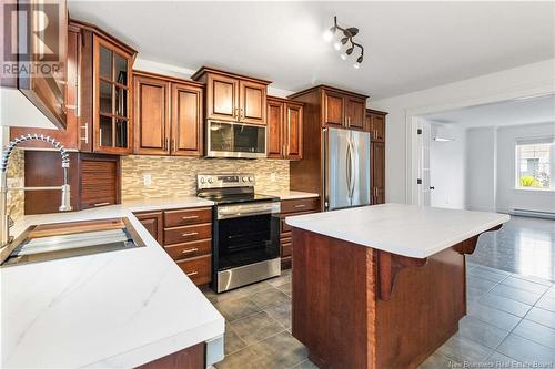 23 Deerfield Drive, Moncton, NB - Indoor Photo Showing Kitchen With Stainless Steel Kitchen With Double Sink