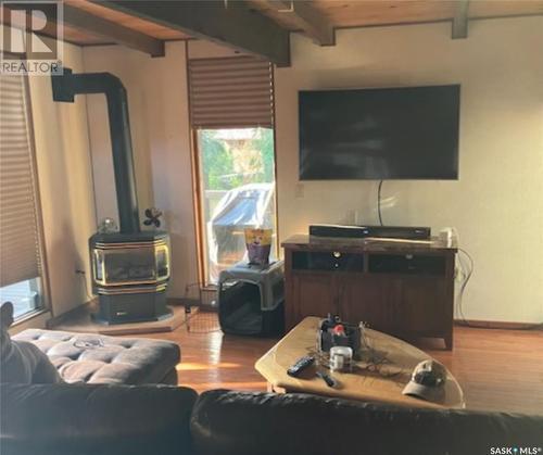 144 Oak Place, Turtle Lake, SK - Indoor Photo Showing Living Room With Fireplace