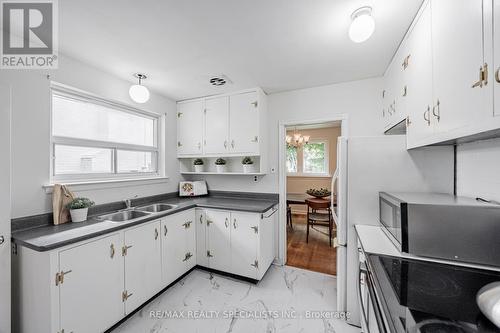 43 Ashfield Drive, Toronto (Eringate-Centennial-West Deane), ON - Indoor Photo Showing Kitchen With Double Sink