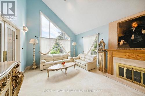 4143 Tapestry Trail, Mississauga (Rathwood), ON - Indoor Photo Showing Living Room With Fireplace