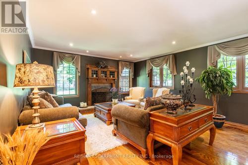 47 Woodend Drive, Hamilton, ON - Indoor Photo Showing Living Room With Fireplace