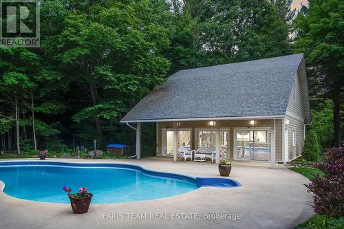 639 Concession 16 E Road, Tiny, ON - Outdoor With In Ground Pool With Deck Patio Veranda With Backyard