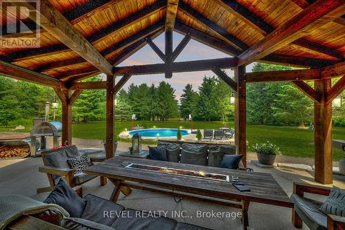 9695 Grassy Brook Road, Niagara Falls, ON - Outdoor With Above Ground Pool With Deck Patio Veranda With Exterior