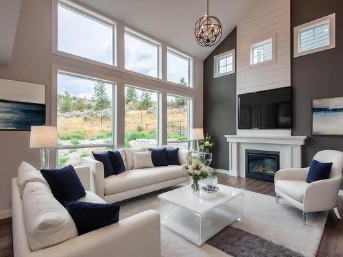 8759 Badger Drive, Kamloops, BC - Indoor Photo Showing Living Room With Fireplace