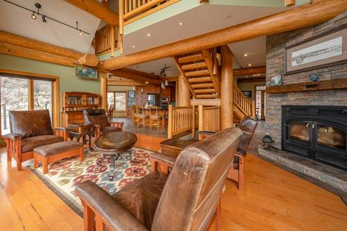 3700 Partridge Road, Naramata, BC - Indoor Photo Showing Living Room With Fireplace