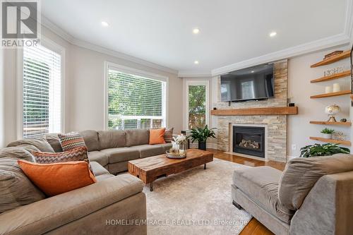 751 Turrell Crescent, Milton (Beaty), ON - Indoor Photo Showing Living Room With Fireplace