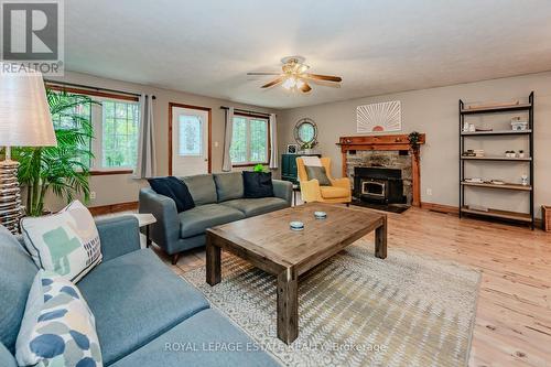 15 Cedar Trail, South Bruce Peninsula, ON - Indoor Photo Showing Living Room With Fireplace