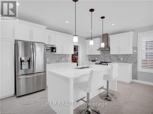 2290 Tokala Trail, London, ON - Indoor Photo Showing Kitchen With Double Sink With Upgraded Kitchen