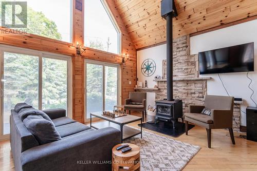 9 Philpark Road, Tiny, ON - Indoor Photo Showing Living Room With Fireplace