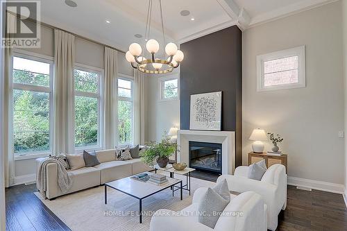 3253 Sawmill Street, Oakville, ON - Indoor Photo Showing Living Room With Fireplace