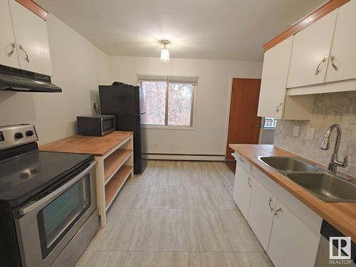 10416 86 Av Nw Nw, Edmonton, AB - Indoor Photo Showing Kitchen With Double Sink