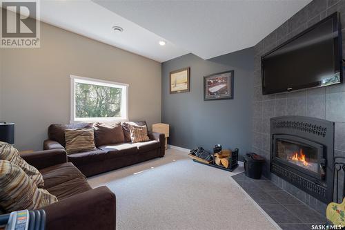 Mowat Acreage, Blaine Lake Rm No. 434, SK - Indoor Photo Showing Living Room With Fireplace