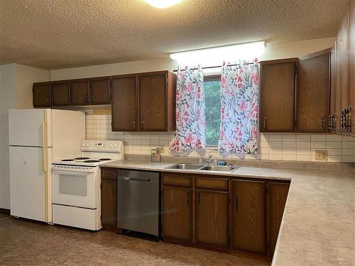 63 1St Street E, Swan River, MB - Indoor Photo Showing Kitchen With Double Sink