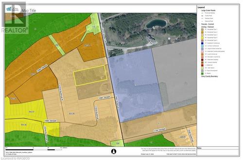 Aerial View with zoning - 862 24Th Avenue, Hanover, ON - Other