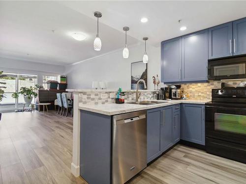 205-2881 Peatt Rd, Langford, BC - Indoor Photo Showing Kitchen With Upgraded Kitchen