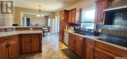 202 Saskatchewan Avenue, Pangman, SK - Indoor Photo Showing Kitchen With Double Sink