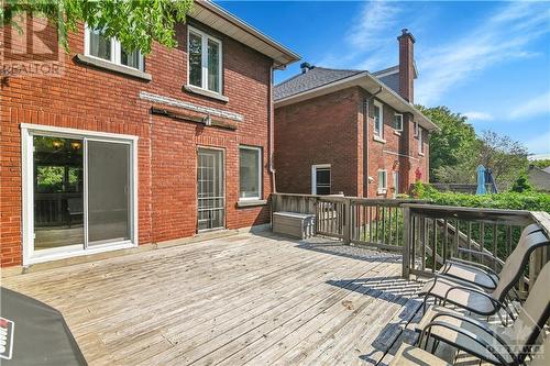 Sunny Deck Leading to Private Mature Garden + Rear Garage. - 62 Lees Avenue, Ottawa, ON - Outdoor With Deck Patio Veranda With Exterior