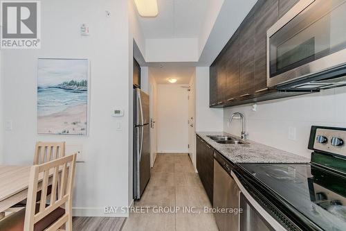 707 - 251 Hemlock Street, Waterloo, ON - Indoor Photo Showing Kitchen With Double Sink