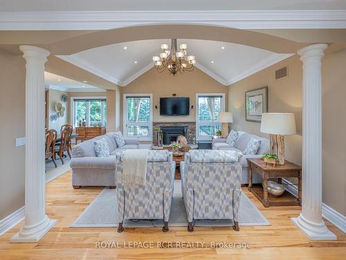 4987 Fourth Line, Erin, ON - Indoor Photo Showing Living Room With Fireplace