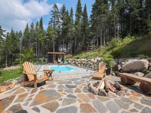 Patio - 3010 Imp. Des Promeneurs, Sainte-Agathe-Des-Monts, QC - Outdoor With In Ground Pool