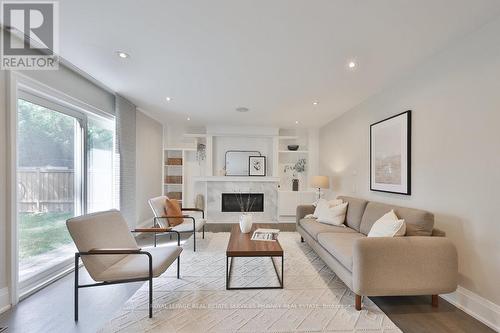 2068 Mississauga Road, Mississauga (Sheridan), ON - Indoor Photo Showing Living Room With Fireplace