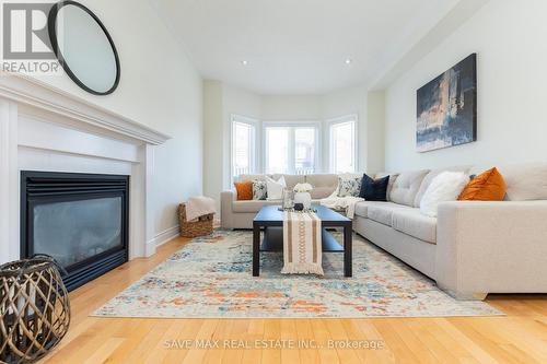 4 Janetville Street, Brampton (Bram East), ON - Indoor Photo Showing Living Room With Fireplace