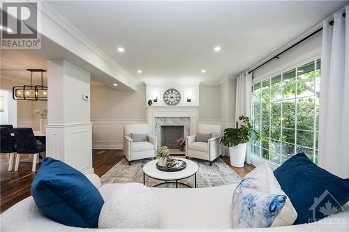 1427 Lexington Street, Ottawa, ON - Indoor Photo Showing Living Room With Fireplace