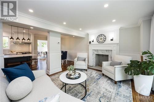 1427 Lexington Street, Ottawa, ON - Indoor Photo Showing Living Room With Fireplace