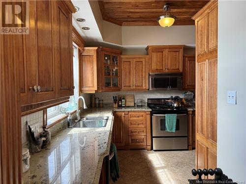 48 Front Road, Bay Du Vin, NB - Indoor Photo Showing Kitchen With Double Sink