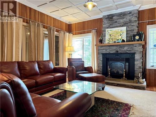 48 Front Road, Bay Du Vin, NB - Indoor Photo Showing Living Room With Fireplace