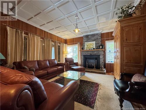 48 Front Road, Bay Du Vin, NB - Indoor Photo Showing Living Room With Fireplace