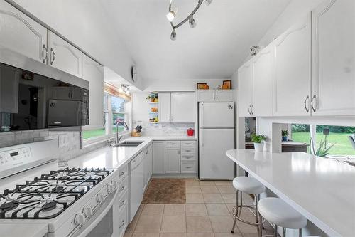 3202 Trinity Church Road, Hamilton, ON - Indoor Photo Showing Kitchen With Double Sink