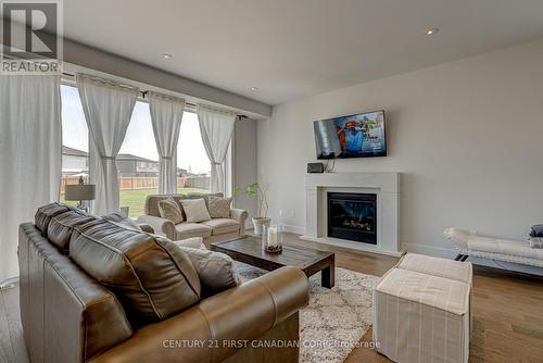 1318 Red Pine Crossing, London, ON - Indoor Photo Showing Living Room With Fireplace