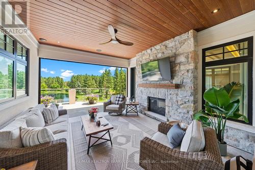 15466 The Gore Road, Caledon, ON - Outdoor With Fireplace With Deck Patio Veranda With Exterior