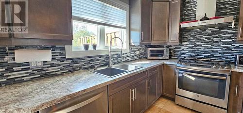 95 Central Creek Dr, Sault Ste. Marie, ON - Indoor Photo Showing Kitchen With Double Sink With Upgraded Kitchen